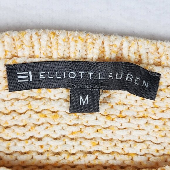 Elliott Lauren Womens Sweater Size M Yellow - Picture 3 of 6